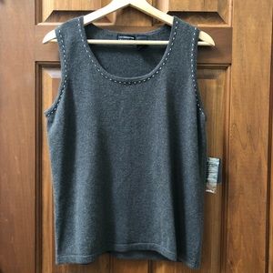 Liz Claiborne Sleeveless Cashmere Sweater